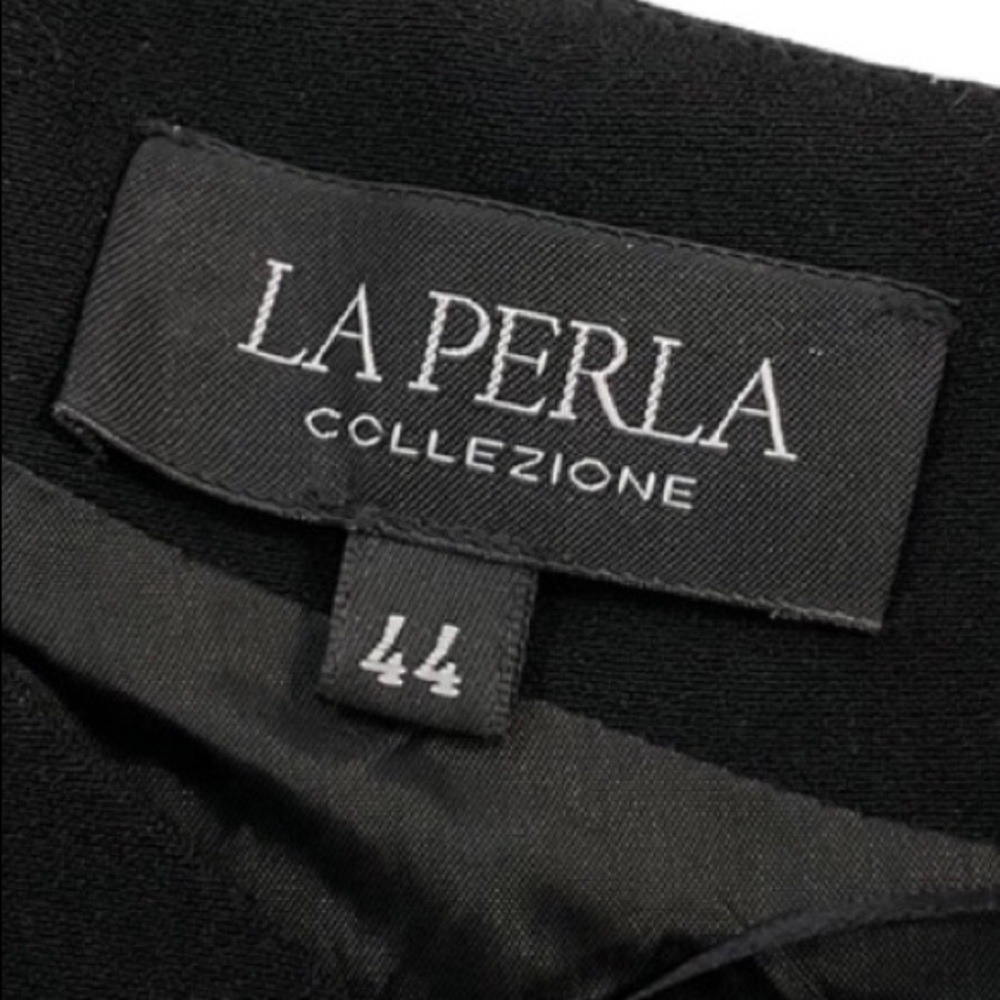 LA PERLA Collezione One Shoulder LBD Little Black Dress w Bow Detail IT 44 US 8 - Picture 7 of 9